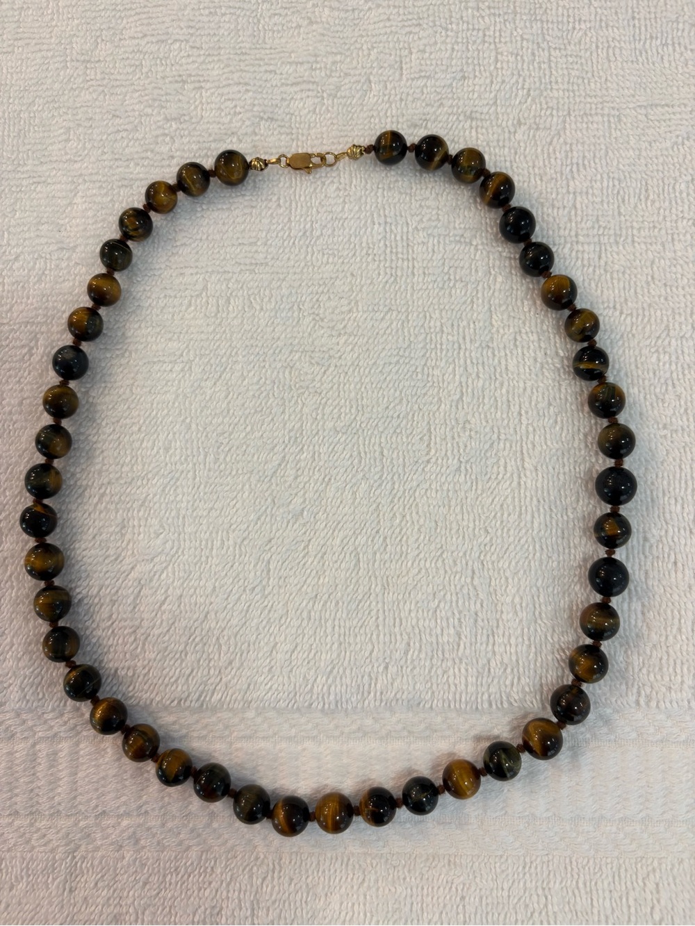 Tiger Eye Beaded Necklace - Brown & Black